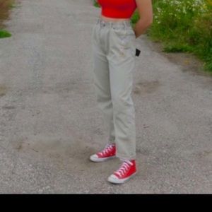 thrifted beige cargo pants